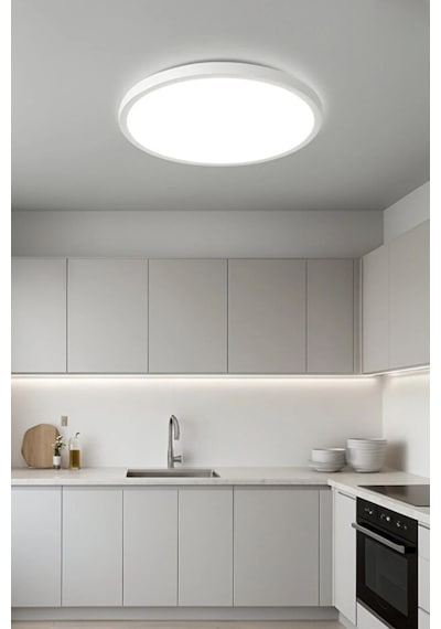Enfe-tavana Sıfır Avize Yuvarlak Beyaz Işık Panel Smd Led Li 24w Beyaz Kasa Sıva Üstü Panel Armatür Beyaz