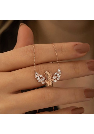Casera's Gümüş Rose Kanatlı Melek Kolye Csr2180166 Gümüş