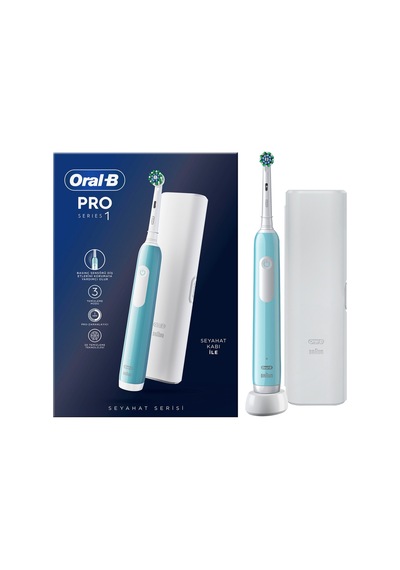 Oral-B Pro Series 1 Şarjlı Mavi Diş Fırçası + Seyahat Kabı