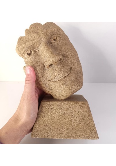 Biblo Gülen Adam Heykeli Hediye Sanat Ev Dekorasyon Ofis Masa Süsü Hediye Dekoratif