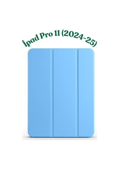 Fuchsia İpad Pro 11" M4 - 2024 İle Uyumlu Smart Cover Kalemlik Bölmeli Standlı Tablet Kılıfı Kapaklı Kılıf