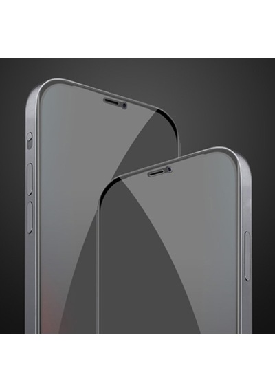 Apple Uyumlu   iPhone 12 Pro Max 3D Full Privacy Gizlilik Cam Ekran Koruyucu Siyah