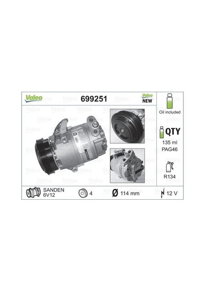 Valeo 699251 Klima Kompresörü Astra G 1854103 Diğer