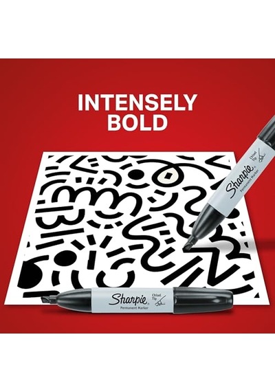 Ayrex Kalıcı Marker Chisel Kesik Uç Siyah 2'li Bls Genel