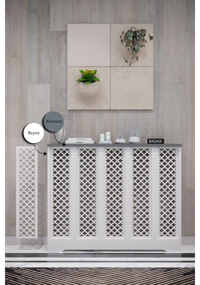 Dekoratif Petek Dolabı Kalorifer Peteği Kapatma Ünitesi Modern Tasarım İç Ölçü 96 Cm Dış Ölçü 100 Cm Petek 96 Beyaz Üstü Antrasit D3 Dekoratif Petek Dolabı Kalorifer Peteği Kapatma Ünitesi Modern Tasarım İç Ölçü 96 Cm Dış Ölçü 100 Cm Petek 96 Beyaz Üstü Antrasit D3