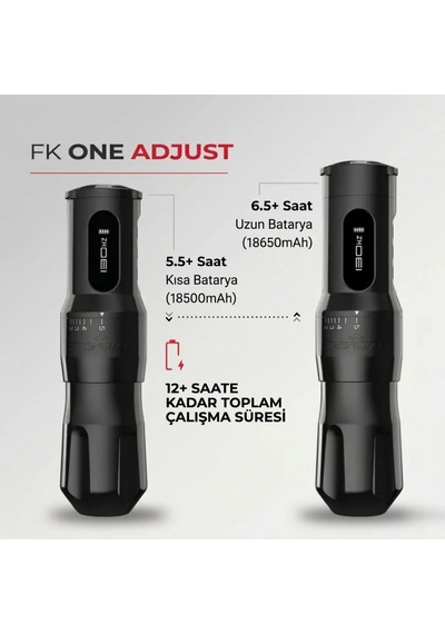 Fk Irons One Adjust Gun Metal Ayarlanabilir Stroke 2.0-5.0mm Kablosuz Dövme Makinesi - Gümüş