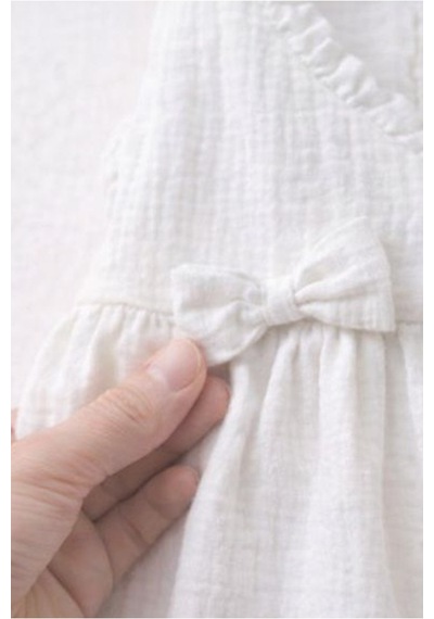 Baby Corner Kruvaze Yaka Kız Bebek Elbise Beyaz Baby Corner Kruvaze Yaka Kız Bebek Elbise Beyaz