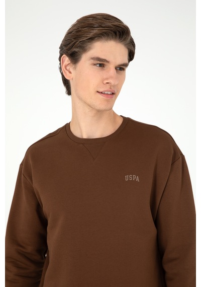 U.S. Polo Assn. Erkek Kahverengi Basic Sweatshirt 50295148-VR029 U.S. Polo Assn. Erkek Kahverengi Basic Sweatshirt 50295148-VR029