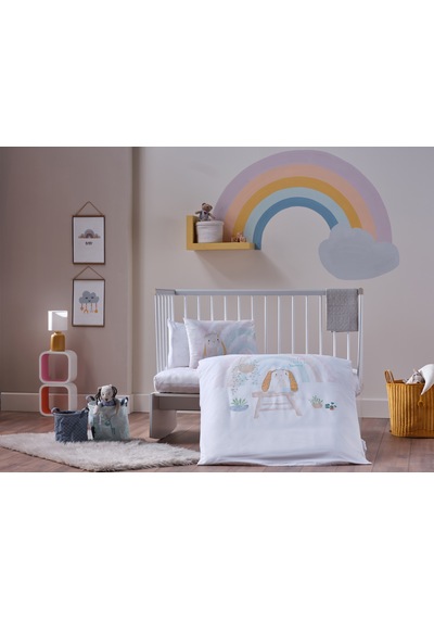 Nakışlı Bebek Nevresim Takımı Little Bunny Bebek - Sarı