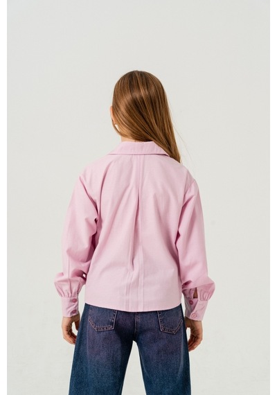 Kız Çocuk Gizli Patlı Gömlek 3161 Pembe