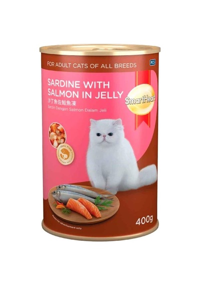 Smart Heart Kedi Konservesi Jöle İçinde Somon Ve Sardalyalı 400 Gr