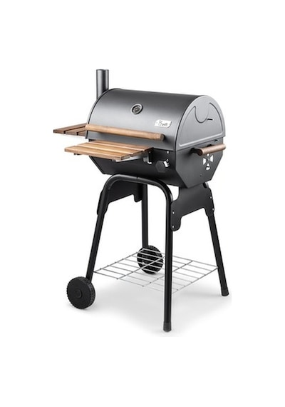 Grillord 50 Kömürlü Barbekü 1 Adet Döküm Izgaralı + Hediye Seti Siyah