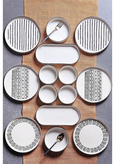 KitchenLife Stackable Sio Savior 14 Parça 6 Kişilik Kahvaltı Takımı Çok Renkli