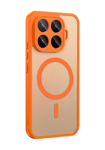 Adige Xiaomi 17t Pro Kılıf Babet Araç Tutucu Özellikli Silikon Turuncu