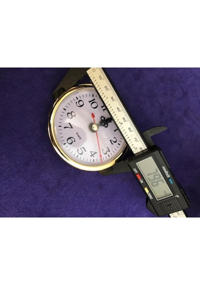Geçme Saat 8cm Sarı Altın - Plastik Kasa Gömme Saat Sarı