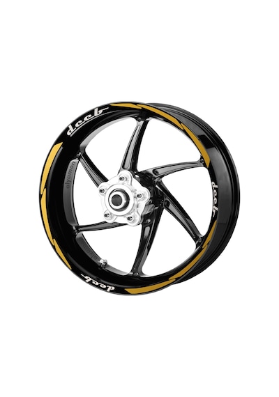 Deeb Motosiklet Jant Şeridi Universal Sarı Beyaz Model S N11.48342