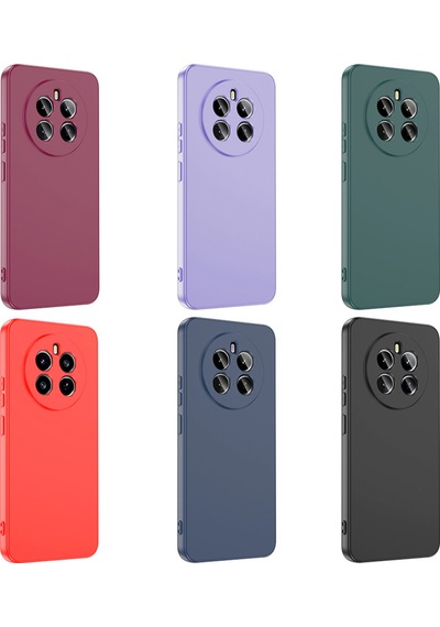 Realme 12 Plus Kılıf İçi Süet Tasarımlı Renkli Lansman Kapak