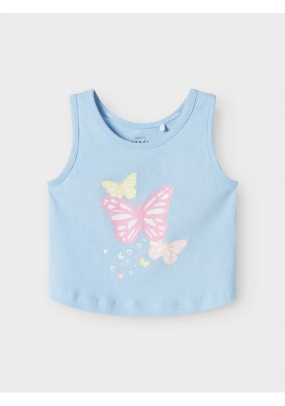 Name It Nmfvigea Tank Short Top Kız Çocuk Askılı T-shirt 13241642 Mavi