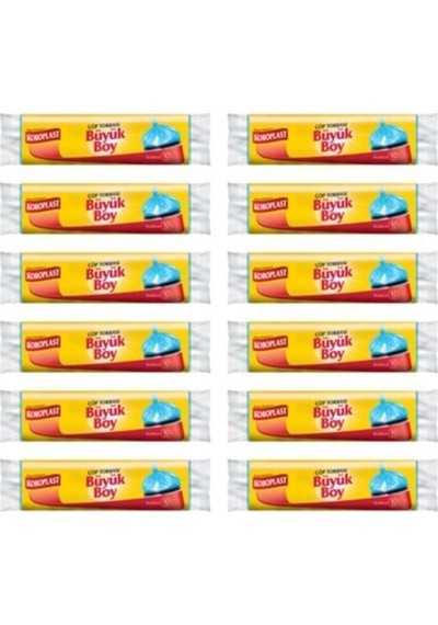 Koroplast Güçlü Çöp Torbası Büyük Boy 10 Adet 12Li