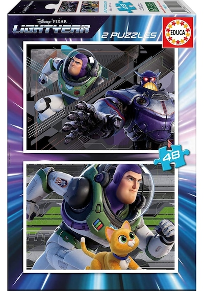 Educa 2x48 Parçalık İkili 4-6 Yaş Çocuk Puzzle - Disney Işıkyılı Lightyear - Erkek Çocuk 1 Adet