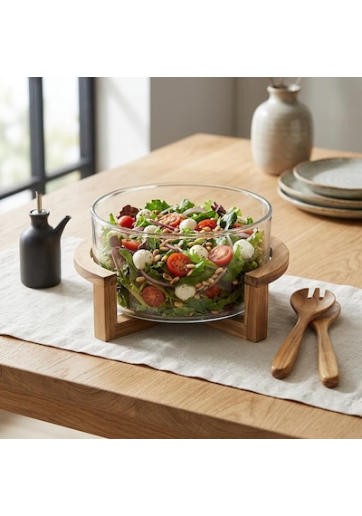 %100 Doğal Akasya Ayaklı Sunum Ve Salata Kasesi - Ahşap Ayaklı Meyvelik Ve Çerezlik 15x7 Cm Veya 20x10 Cm Seçenekli, 1 Adet 20cm 10cm Çok renkli