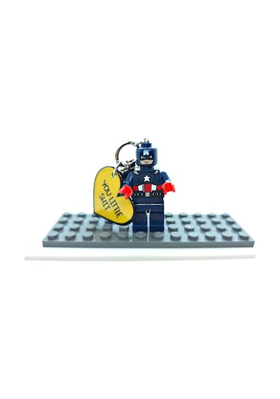 Captain Brick Kaptan Amerika Charmlı Anahtarlık Eğlenceli Ve Şı
