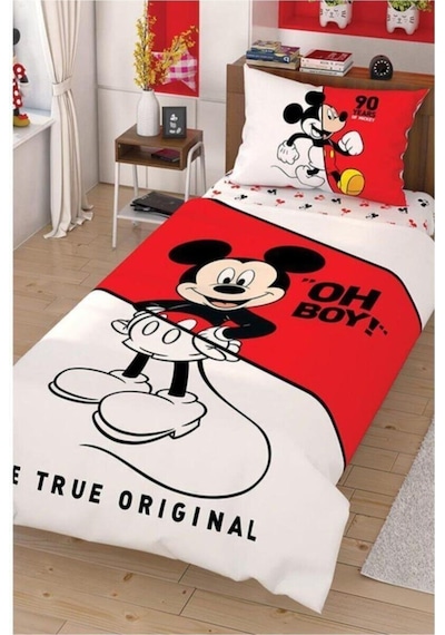 Kardeşler Ceyiz Lisanslı Taç Disney Mickey Çek Canlandır Tek Kişilik Nevresim Takımı