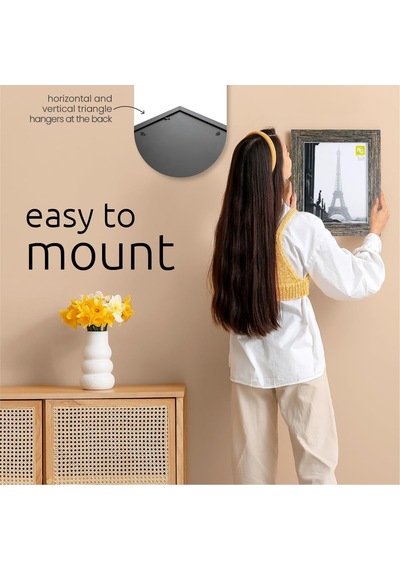 Zımpara Reçine Benzersiz Çiftlik Evi Resim Çerçevesi, 12,7 Cm X 17,78 Cm, Kararmış Ahşap
