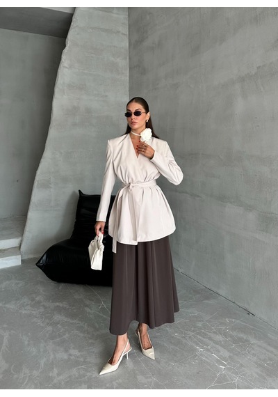 Taş Elegant Kuşaklı Ceket TAŞ Taş