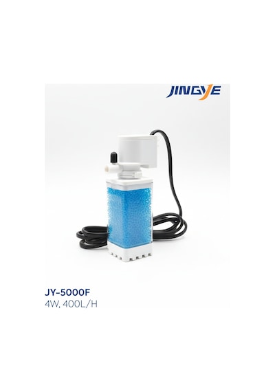 Jingye Jy-5000f Beyaz Şeffaf Gövdeli Akvaryum İç Filtresi 4w 400l/h