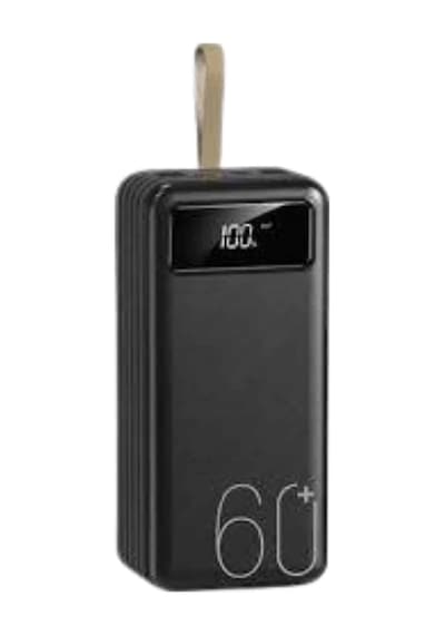 Powerbank 60.000 Mah Taşınabilir Şarj Hızlı El Fenerli Dijital Göstergeli Açık Mor 82441622