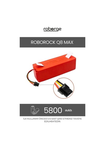 Roborock Q8 Max Robot Süpürge Uyumlu Batarya 5800 Mah - Muadil Ürün