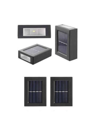 Solar Güneş Enerjili Çift Taraflı Duvar Lambası Çift Taraflı Duvar Lamba Güneş Enerjili Düz Renkli