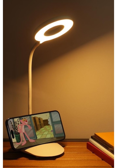 Telvesse 3 Renk 24 Led Telefon Standlı Şarjlı Dokunmatik Masa Lambası