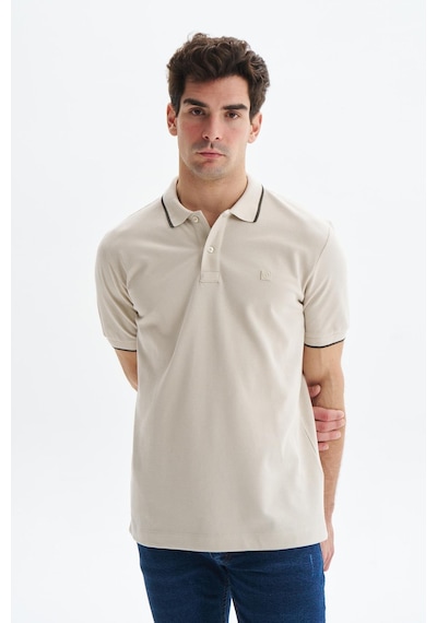 AR-MA Arma Erkek Regular Fit Basic % 100 Pamuk Pike Polo Yaka Tişört Y29374353902 Bej