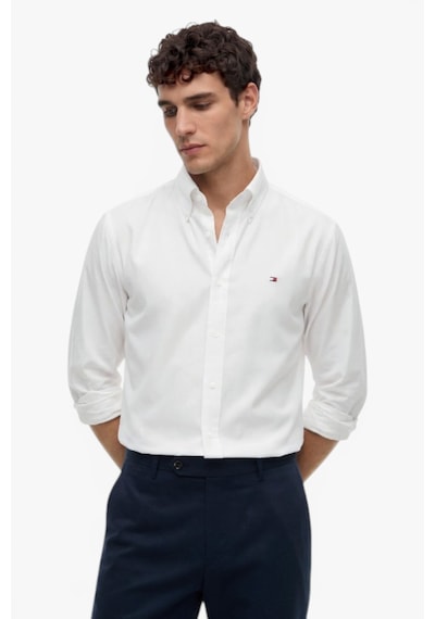 Tommy Hilfiger Cl Oxford Solıd Shırt Erkek Beyaz Gömlek - Mw0mw42936