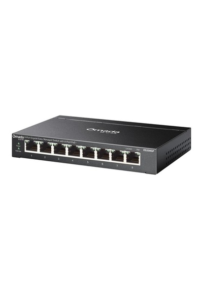 Tp-lınk Omada Es208gp 8 Port Gıgabıt 8 Port Poe 64w Yonetilebilir Metal Kasa Swıtch