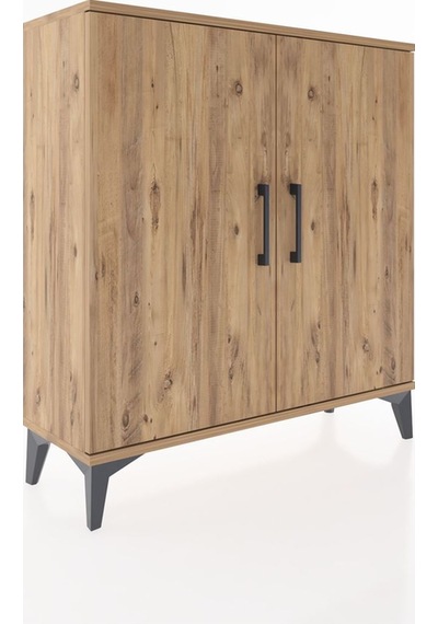 Arges Şifonyer Tek Raflı 2 Çekmeceli 2 Kapaklı 88x30x96 Çam-çam Atlas Çam