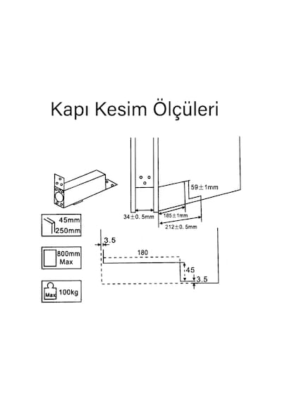 Evan Pivot Kapı Menteşesi Frenli 100 Kg Paslanmaz Çelik