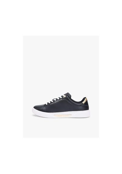 Tommy Hilfiger Leather Patent Kadın Platform Topuklu Sneaker-12040 Siyah