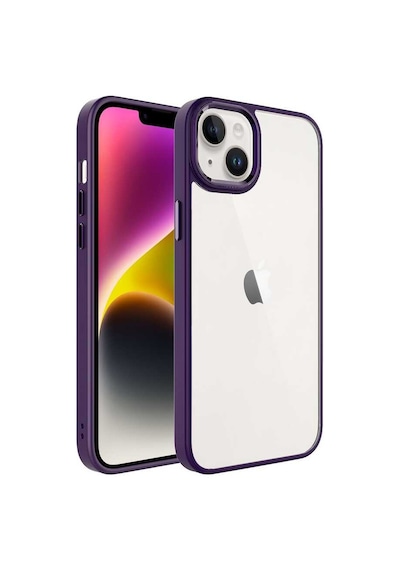 Apple Uyumlu iPhone 14 Plus Uyumlu Zore Krom Kılıf-derin Mor Derin Mor -