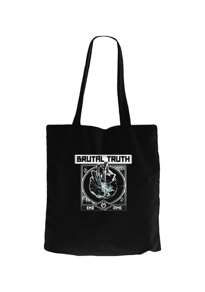 Brutal Truth end Time Siyah Kanvas Bez Çanta