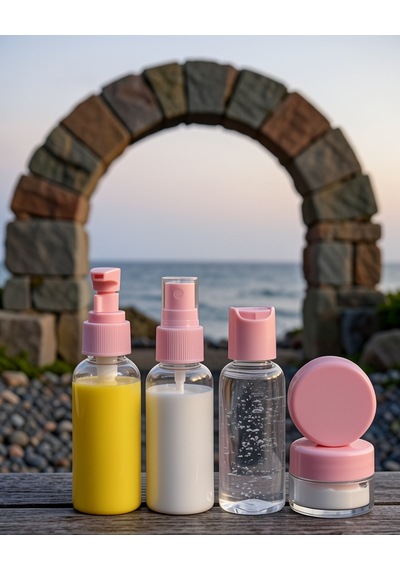 5 Parça Seyahat Kozmetik Şişesi Takımı 30 Ml