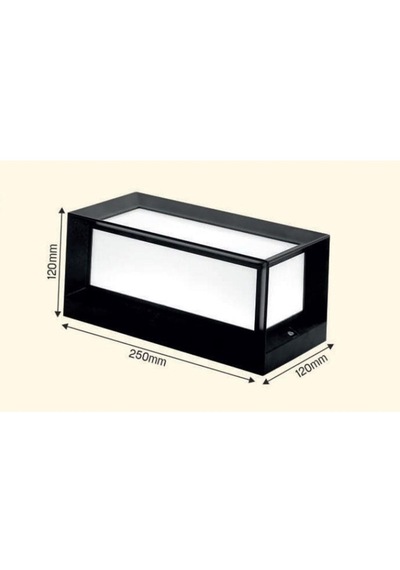 Bahçe Aydınlatması Led Işık 25cm 12w Beyaz Işık 6500k Zita Ultra Bahçe Duvar Aplik Su Geçirmez Diğer