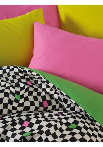 Cozy Home Popping Colors Tek Kişilik Lastikli Çarşaflı Nevresim Takımı Dazzle Yeşil