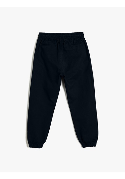 Koton Jogger Pantolon Cepli Pamuklu Beli Lastikli Lacivert 5wkb40066tw Lacivert