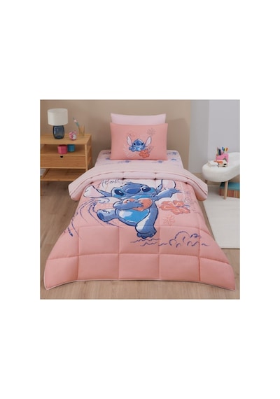 Özdilek Disney Uyku Seti Ranforce Tek Kişilik Stıtch Aloha Pembe