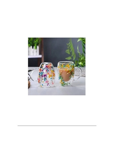 Organik Çiçekli Borosilikat Bardak 350 Ml. Royaleks-brd-150 Bh Şeffaf