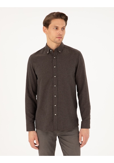 Pierre Cardin Erkek Kahverengi Gömlek Desenli 50298570-vr029 Kahverengi