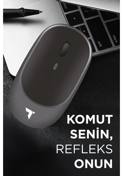 Torima Tm-16 Gri Kablosuz Çift Modlu Sessiz Mouse Fare 001